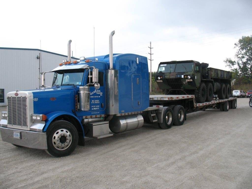 Truck 910 with Army Truck